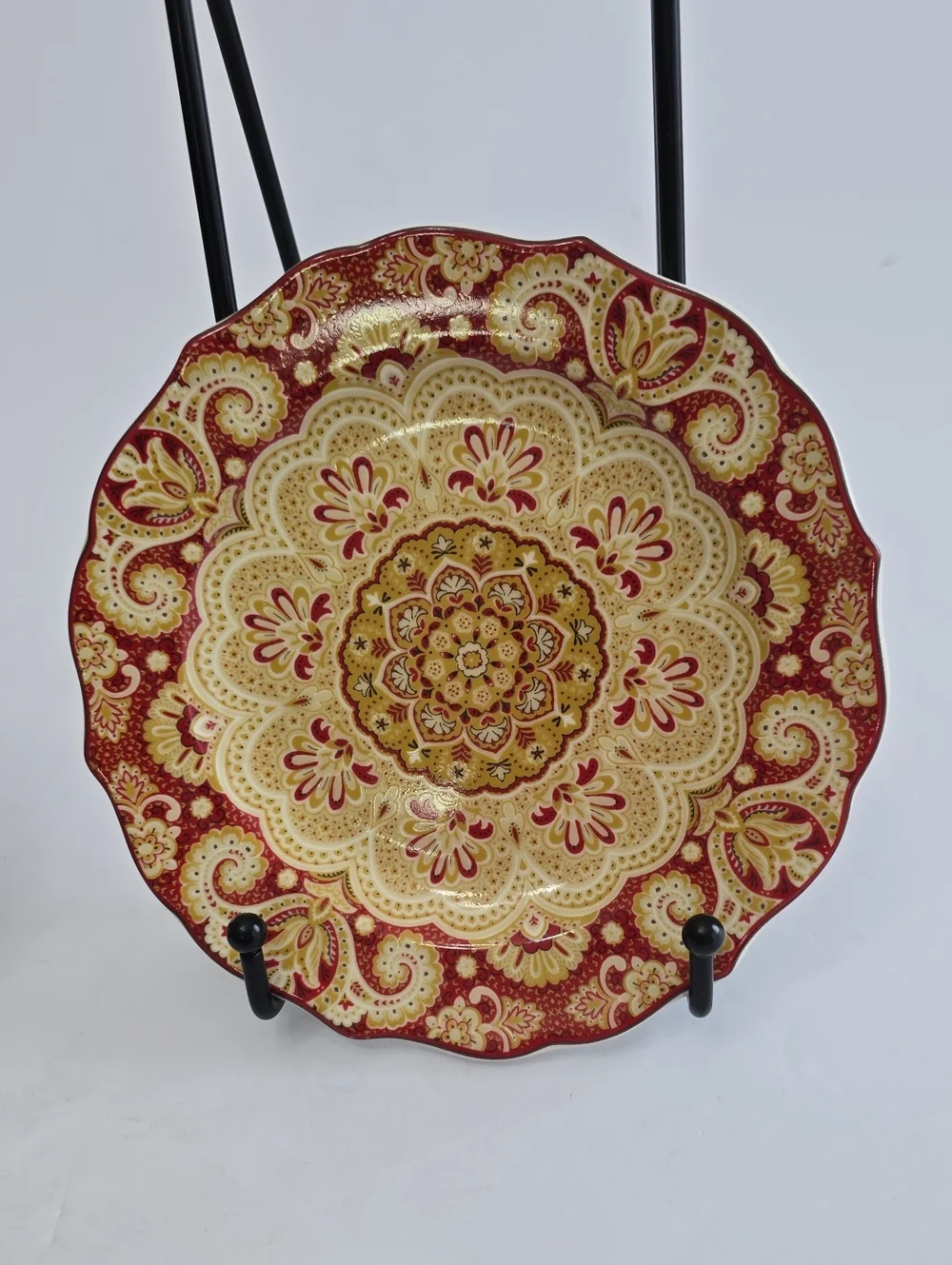 222 Fifth Set Of 6 Lyria Saffron Porcelain China Saucers